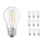 Multipack 10x Ledvance CLASSIC LED E27 Pear Filament Clear 4.8W 470lm - 827 Extra Warm White | Dimmable - Replaces 40W