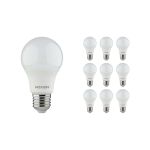 Multipack 10x Noxion Lucent Classic LED E27 Pear Frosted 4.9W 480lm - 840 Cool White | Replaces 40W