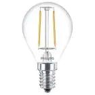 Philips Corepro LED Lustre E14 Ball Filament Clear 2W 250lm - 827 Extra Warm White | Replaces 25W