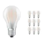 Multipack 10x Ledvance CLASSIC LED E27 Pear Filament Frosted 7.5W 1055lm - 827 Extra Warm White | Replaces 75W